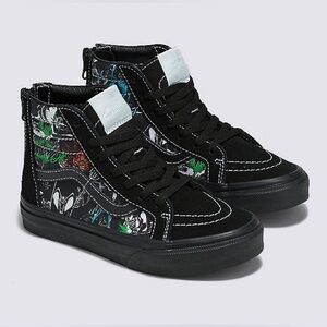 VANS - Boy - Disney Villains SK8-Hi Sneakers - Black Size 13.5